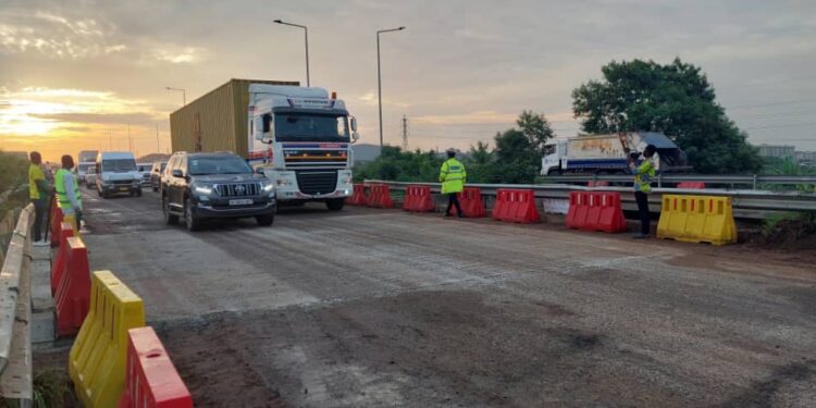 Tema Motorway bridge closes for repair works