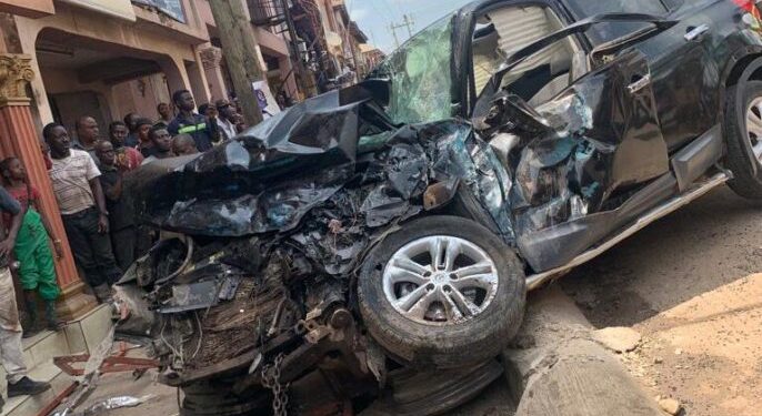 Photos: Street preacher, 2 others crashed to death at Suame