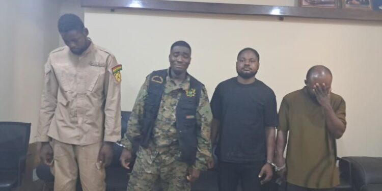 Fake National Security operatives arrested over alleged mining sites raid in Western North