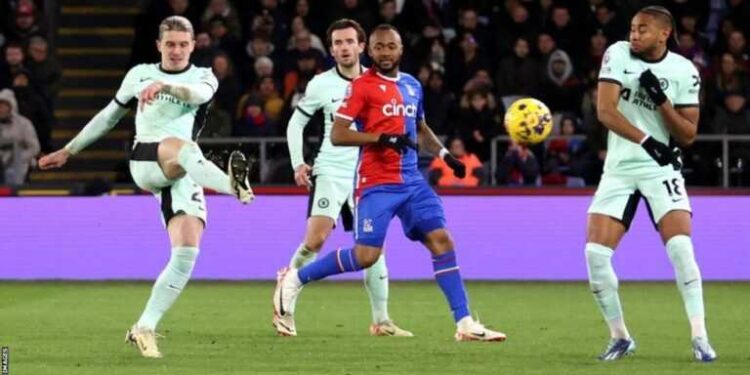 Gallagher scores twice as Chelsea win at Palace