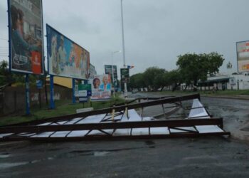 Monday’s downpour collapses billboards in Accra 