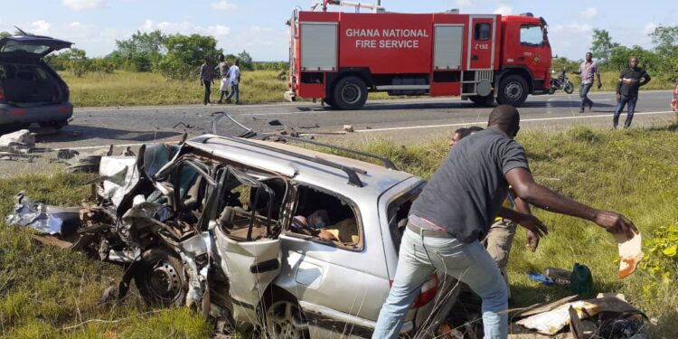 13 feared dead, others injured in gory accident on Accra-Kumasi Highway
