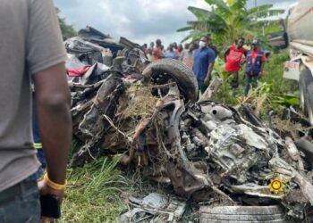 C/R: Two (2) perish in a gory accident on the Mankessim-Accra highway